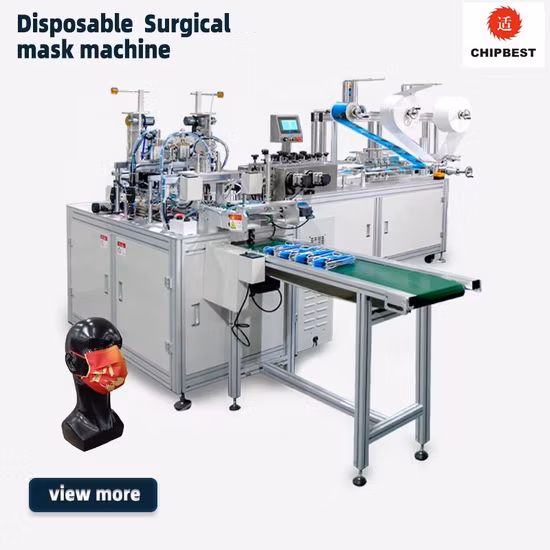 Máquina Cirúrgica Automática Descartável Externa para Fabricação de Máscara Facial de Alta Velocidade 1+2 (Tipo de Motor)