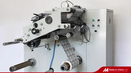 Máquina de corte automático e rebobinamento de banda estreita para papel e filme