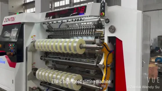 Zontai Ztm-C Máquina de corte e rebobinagem para filme BOPP, PVC, Pet, Alumínio, Folha