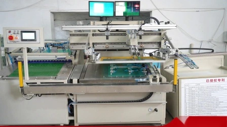HY-D56 Máquina automática de serigrafia para remoção de poeira frente e verso Máquina de impressão de serigrafia para embalagem de etiquetas Transferência de calor